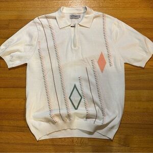 LaVané New York Men’s L  Polo Shirt Geometric Pattern (C3